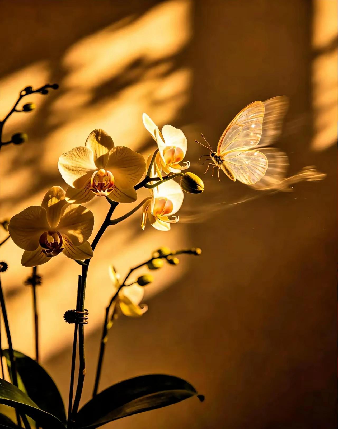 上联；兰花弄影蝶轻舞
下联：竹枝映月兔不动