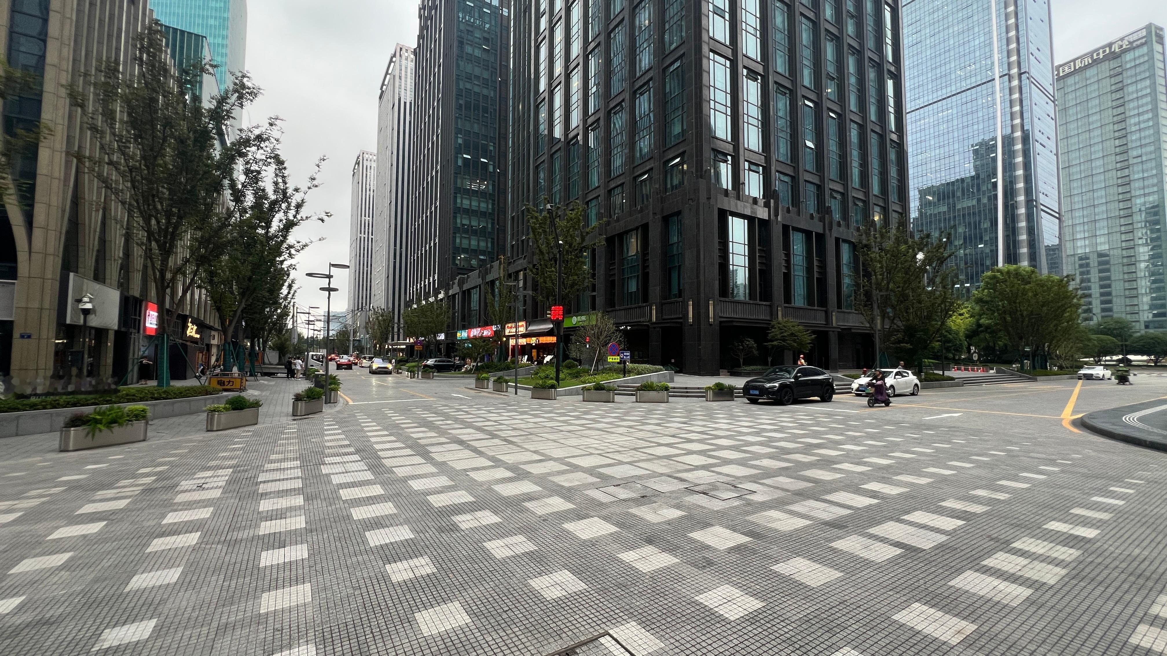 同济原作：杭州月朗路微更新一个准稳静化街道的更新，之所以说“准”，是除了街道铺装