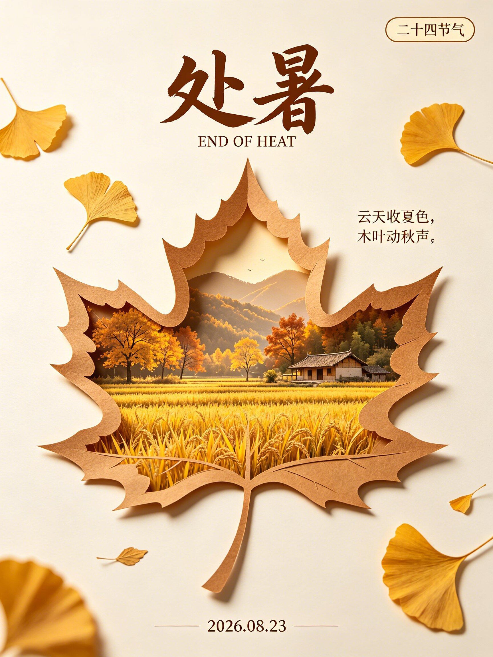 2026处暑节气祝福图片壁纸拿图吱一声噢～ 