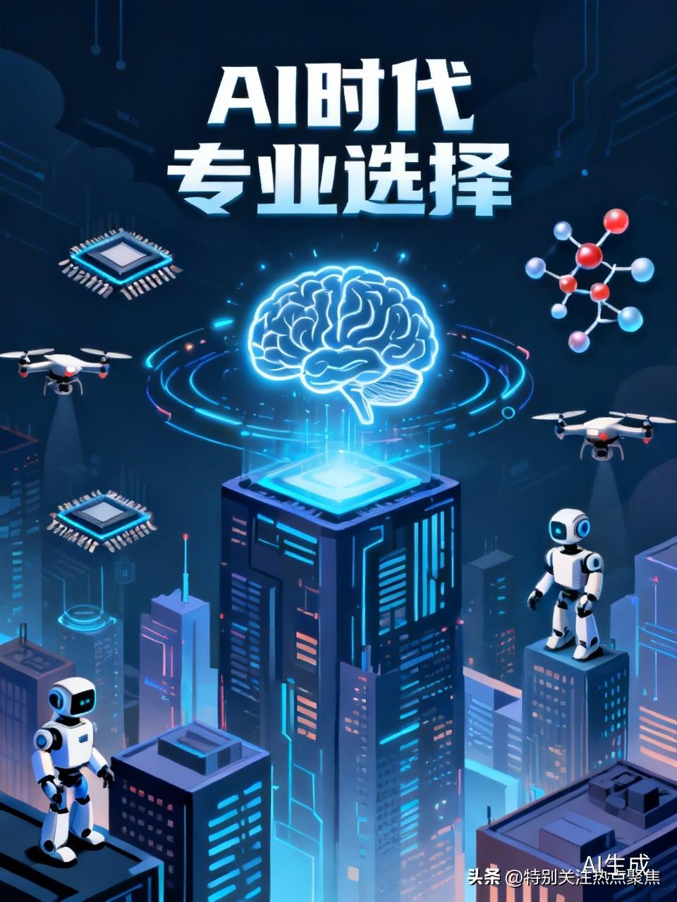 今年报志愿，人工智能AI机器人、无人机、芯片、IT、生物医药这些专业都挺不错。