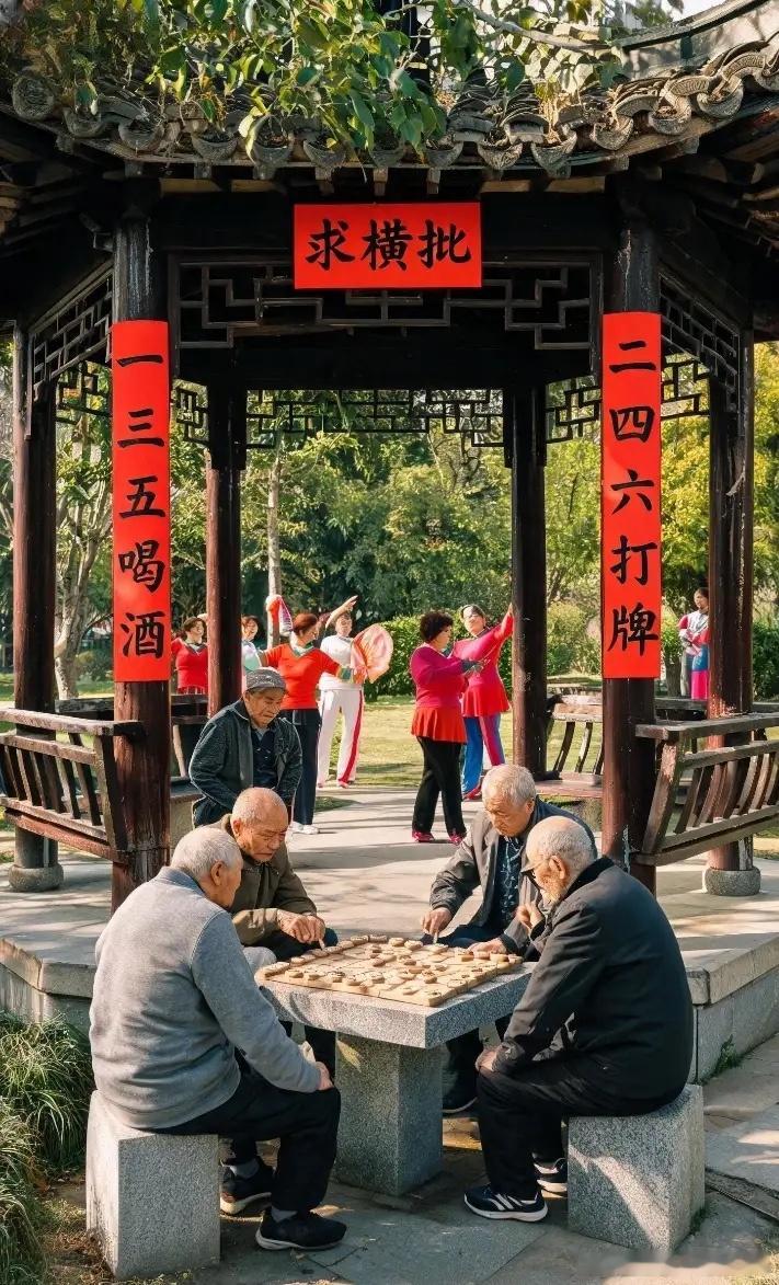 上联：一三五喝酒下联：二四六打牌横批：求横批 