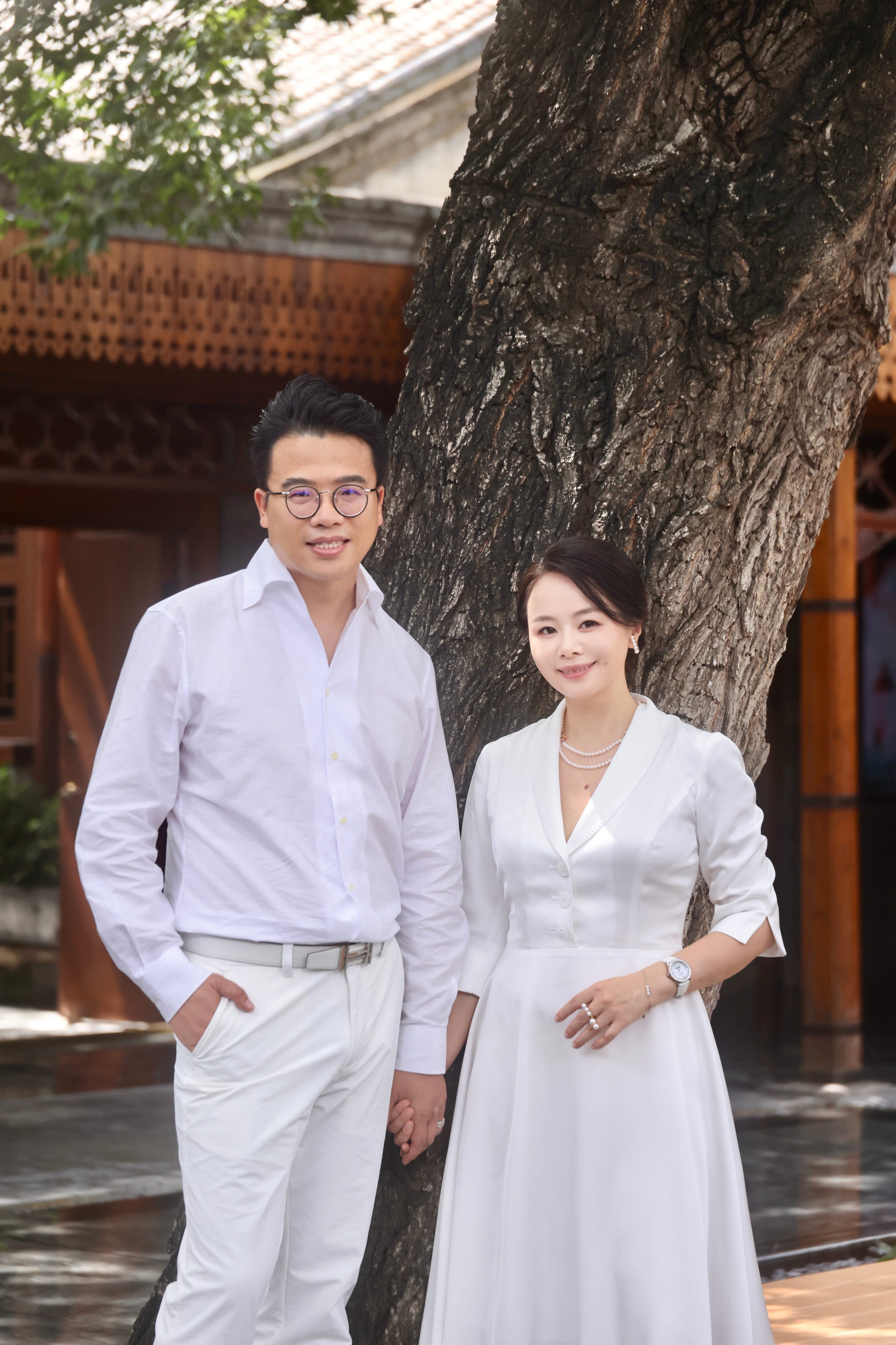 一家四口穿清曳定制，纪念日仪式感满满一家四口来到北京前门文华东方酒店，提前过结婚