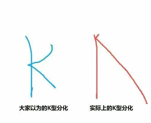一品观评 事实上的K型分化，与你想象的天差地别！请见下图。经济 ｜宏观经济