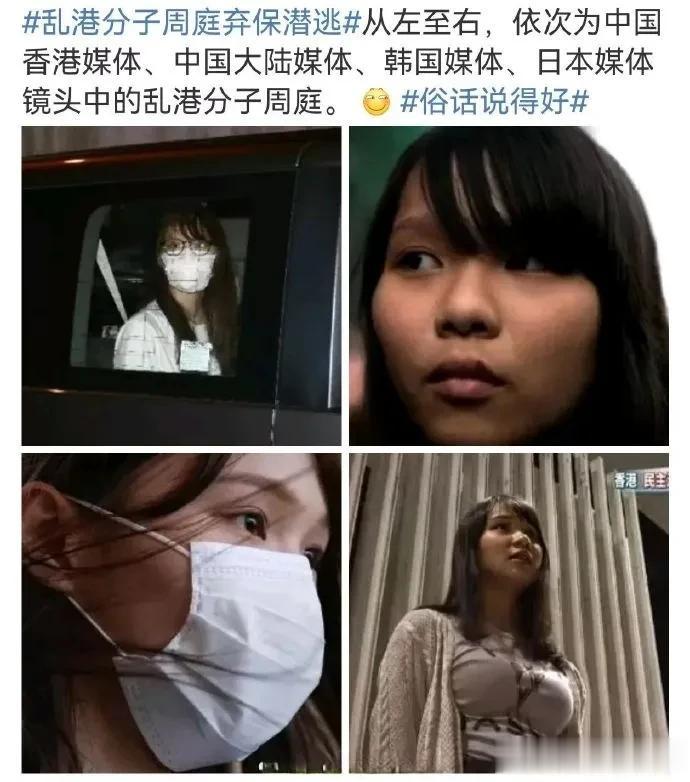 关于女反贼周婷各路媒体采纳的照片：
       大陆媒体差评，这种憨厚模样，如