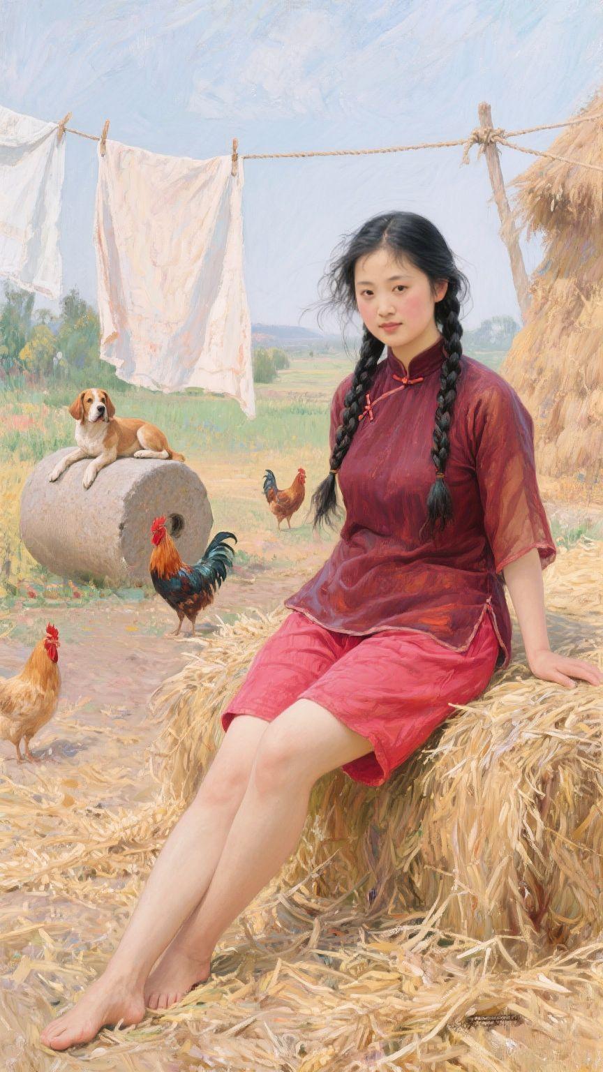 乡土气息 复古穿搭 农舍