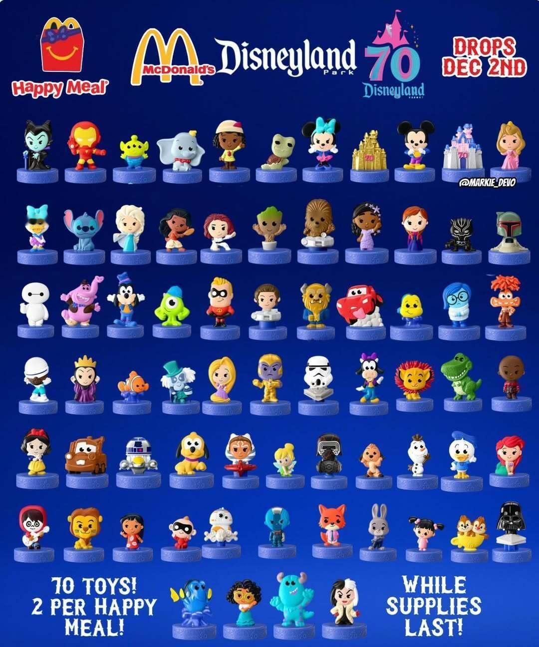 麦当劳×迪士尼乐园70周年联名新出的玩具🍟 