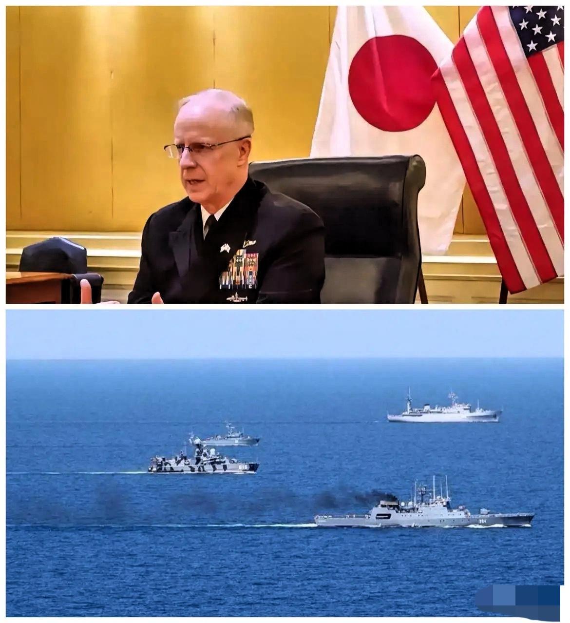 美国海军作战部长不久前在日本发表高调讲话，宣称美海军对我国的海军“明显占有优势”