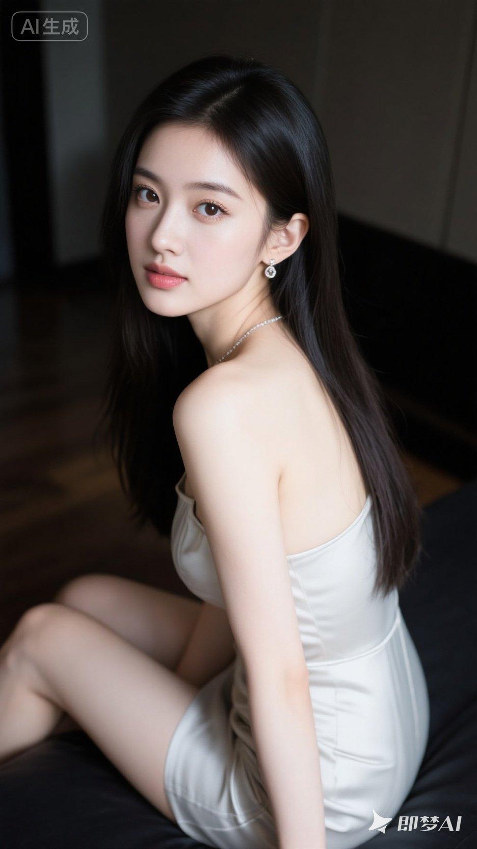 优雅白衣少女，气质动人，尽显温柔之美