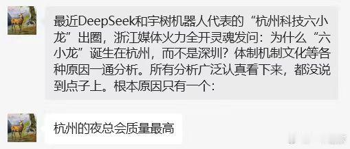 为什么Deepseek 诞生在杭州，都没说到点子上？不是很懂，这和夜总会有什么关