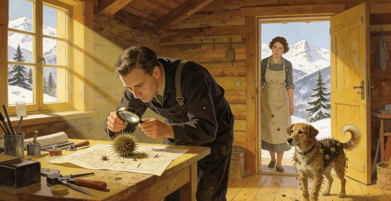 1943年，瑞士工程师乔治·德·梅斯特拉尔带着狗前往阿尔卑斯山狩猎。
返程时，狗