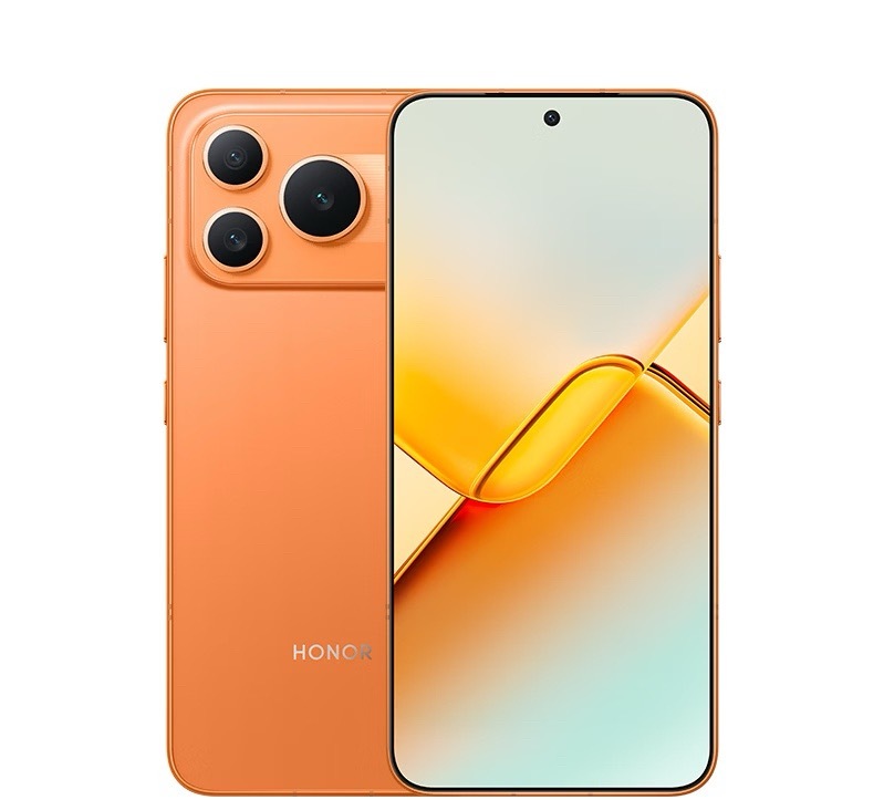 荣耀 Power2 配备精研雾面金属中框，采用一体化冷雕工艺设计，提供旭日橙、雪