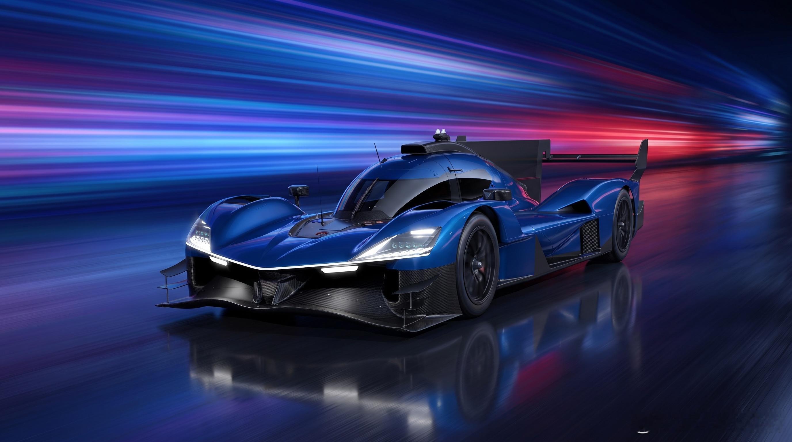 ai去除涂装和logo之后的alpine a424赛车期待接下来的涂装，赛车肯定