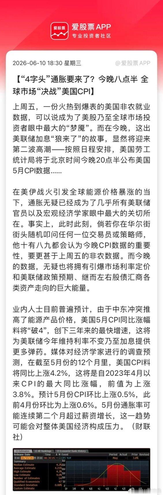 本周美股三大利空：CPI数据、世界杯开幕、SpaceX上市，后两者只是心理层面影