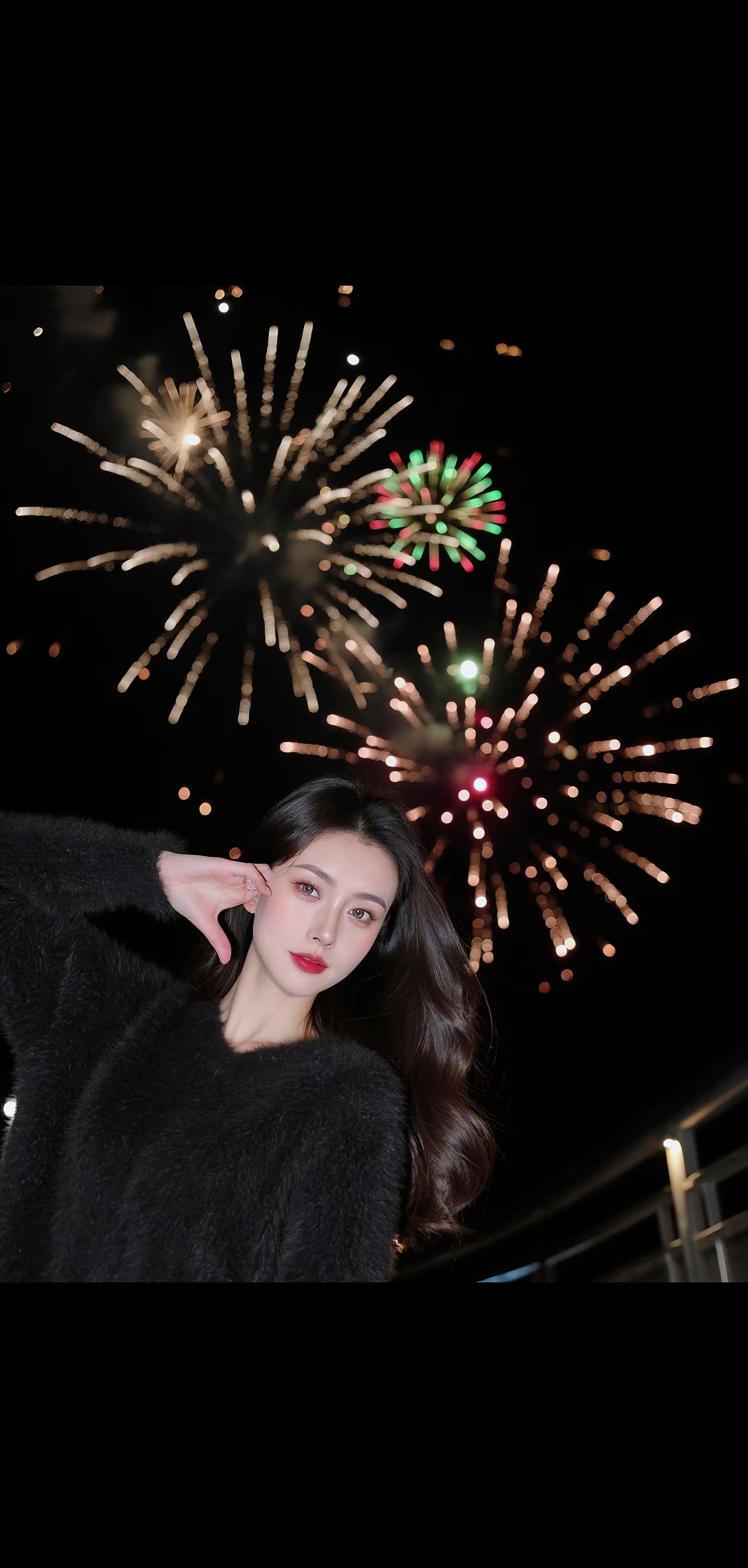 祝我的姐妹们新年快乐！心想事成！发财好运！越来越美！