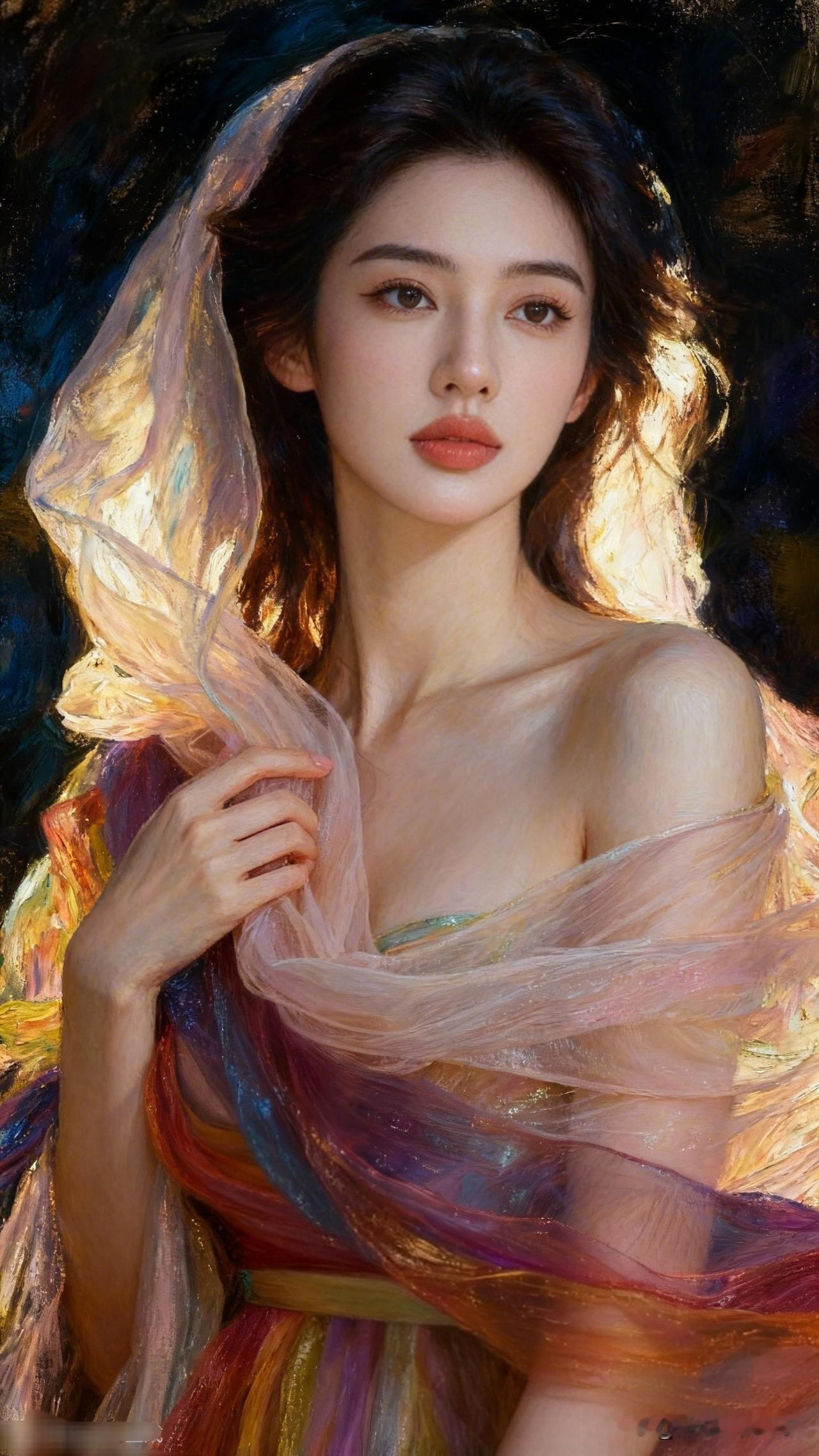 轻纱遮面，入梦似幻。来分享下你眼中的倾城美人吧！ 梦幻少女，柔美如画，光影交织，