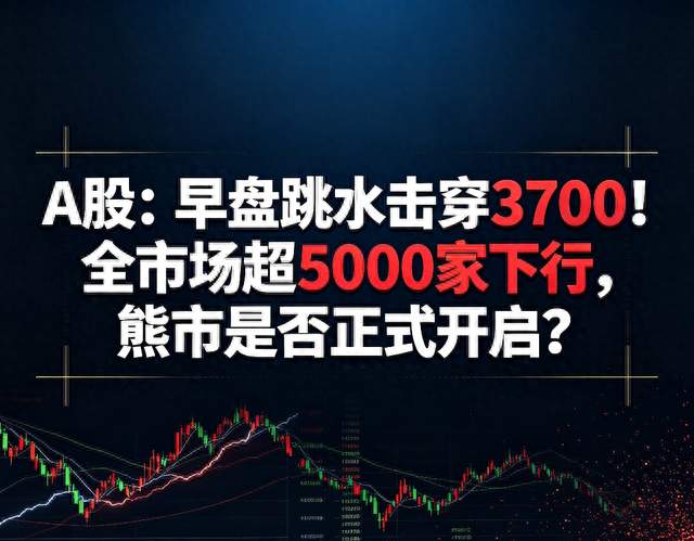 A股：早盘跳水击穿3700！全市场超5000家下行，熊市是正式开启？
