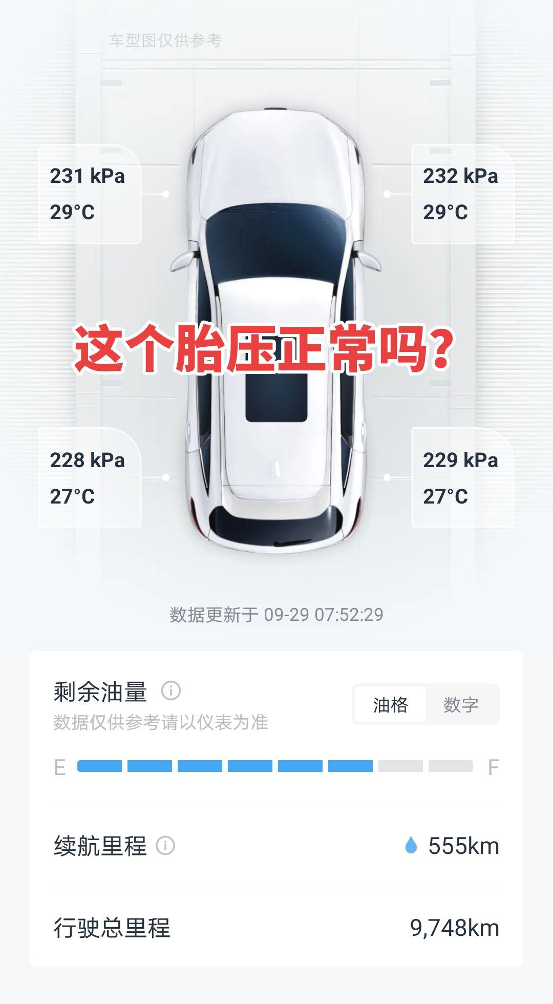 汽车正常胎压是多少？