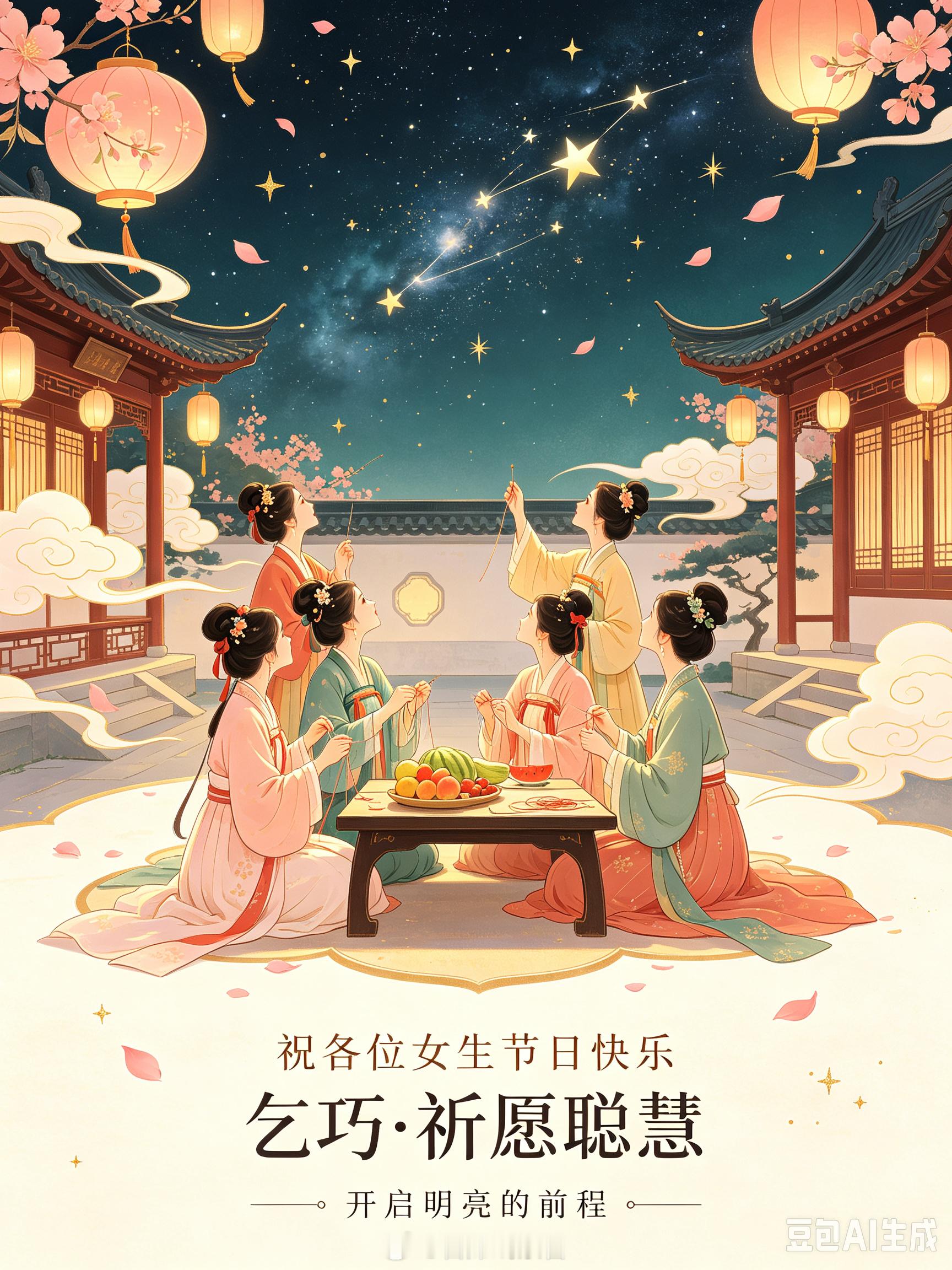 乞巧节，是古代女子向织女乞求智慧与巧艺的节日￼￼。乞巧节308_IO
