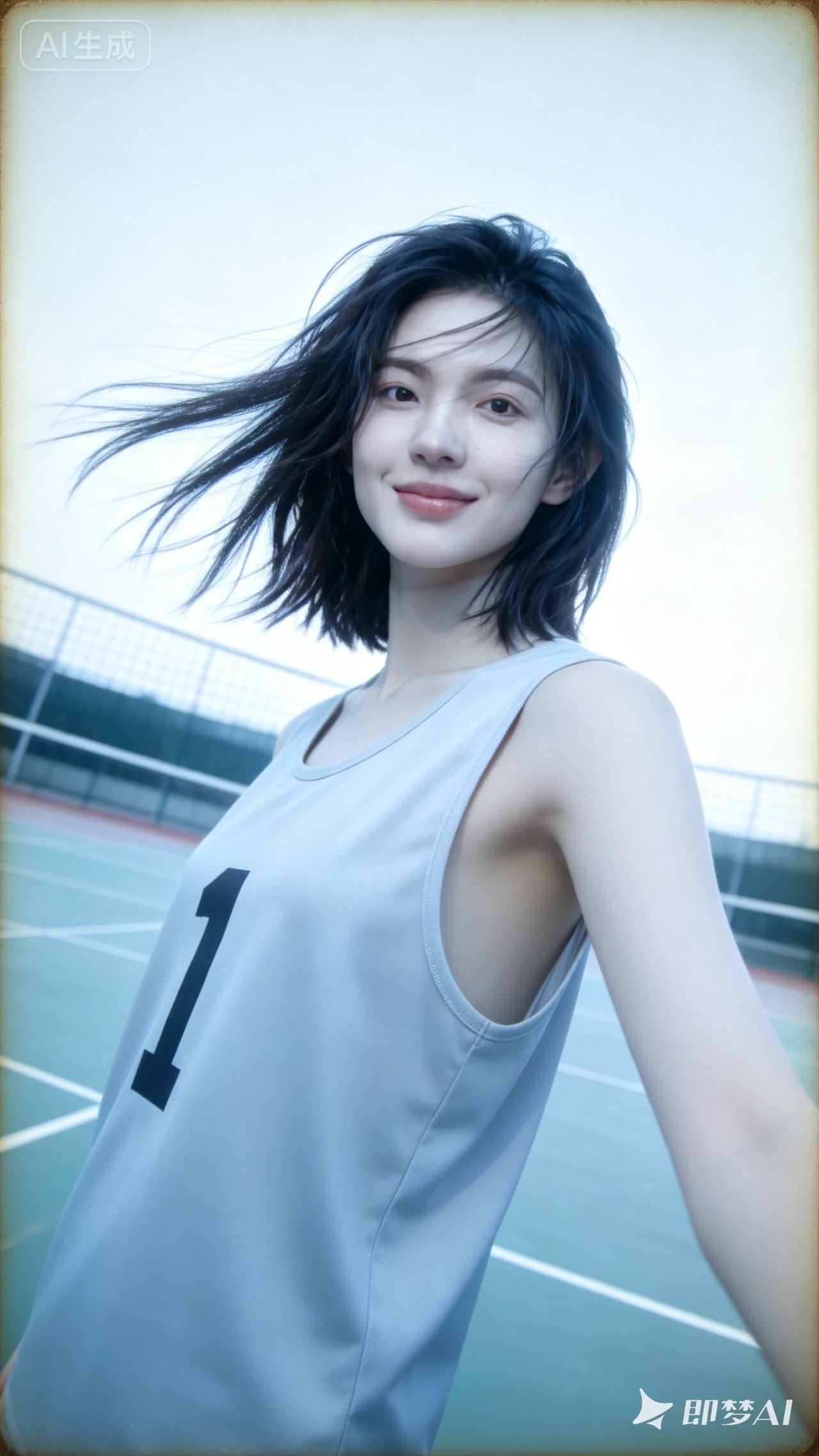 运动少女，活力满满！🏸️💪