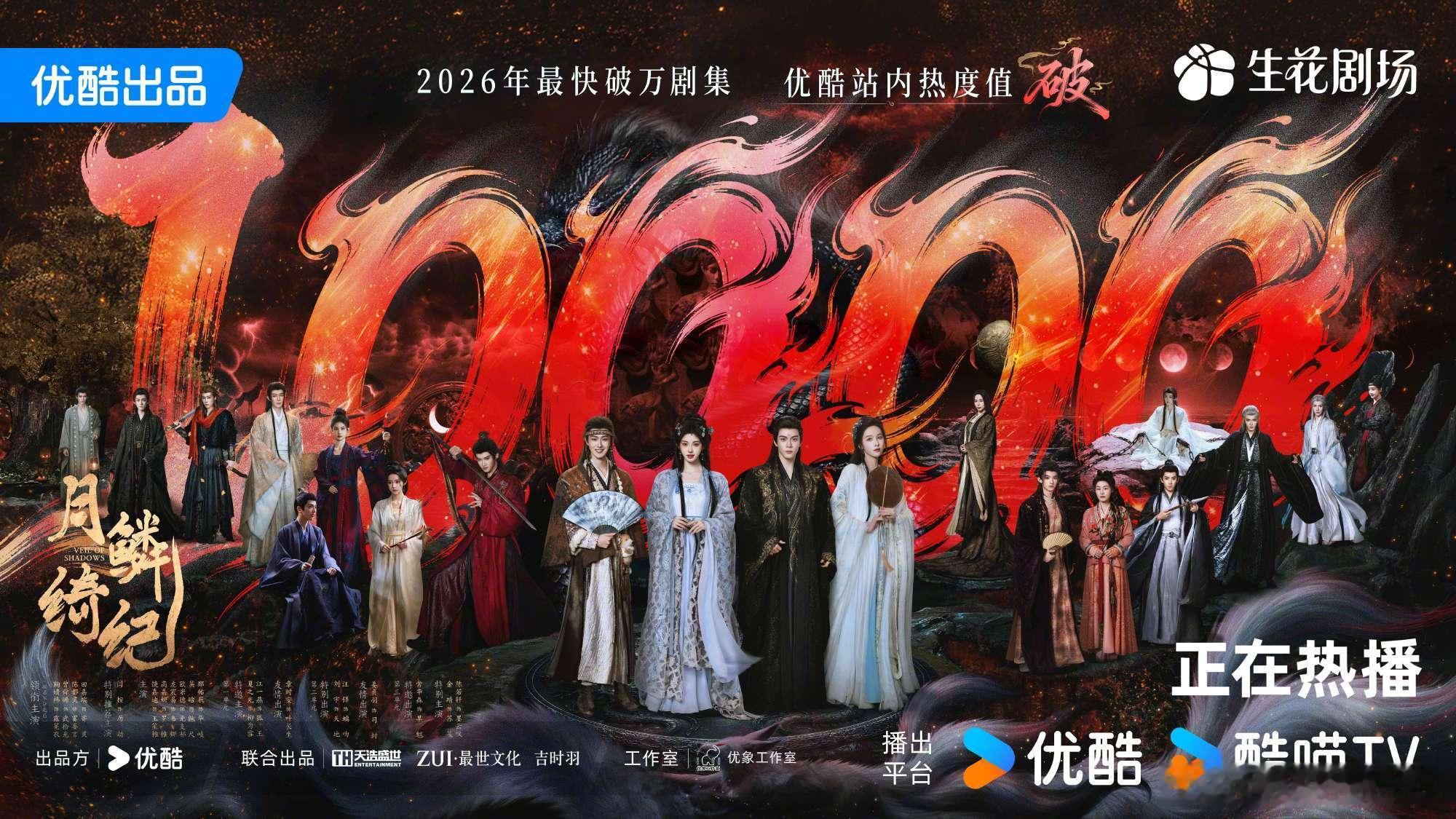 酷今年上半年有三部破万剧！破万天数《唐宫奇案》五天《月鳞绮纪》六天《翘楚》六个小