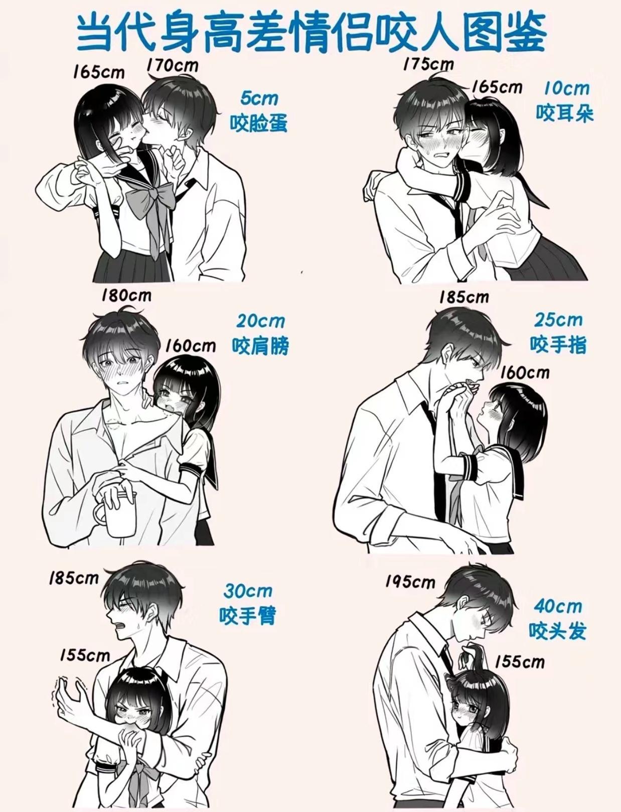 当代身高差情侣咬人图鉴这反差不就来了嘛~你跟你推是哪一种呢[哇]？#光与夜之恋#