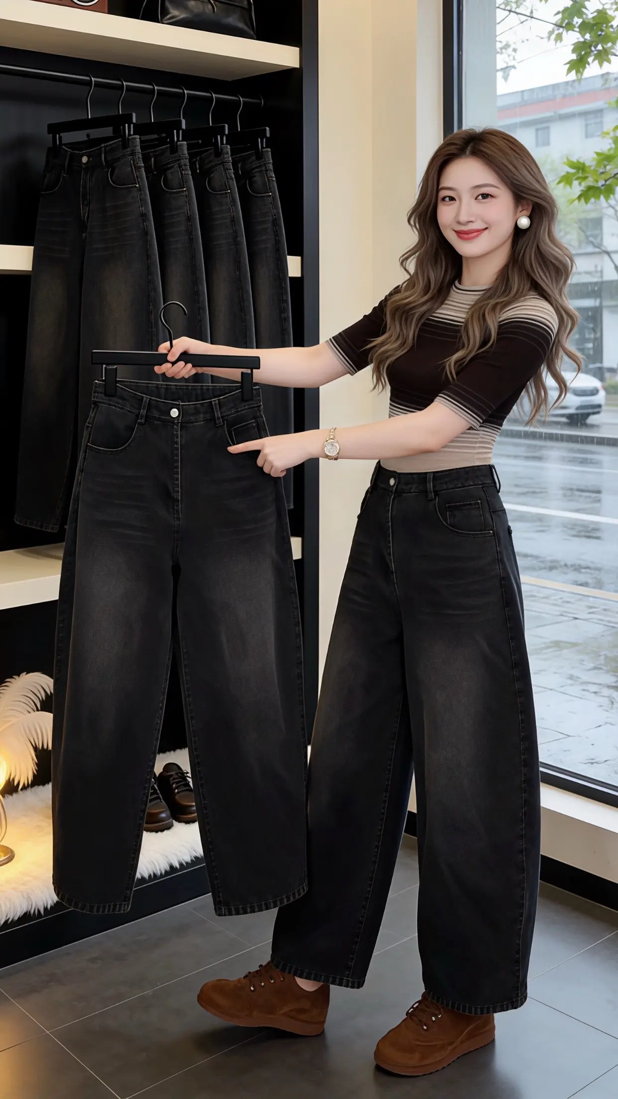 怎么将牛仔裤穿出高级感 梨型身材必入牛仔裤 显瘦显高显腿长裤子 百搭神...