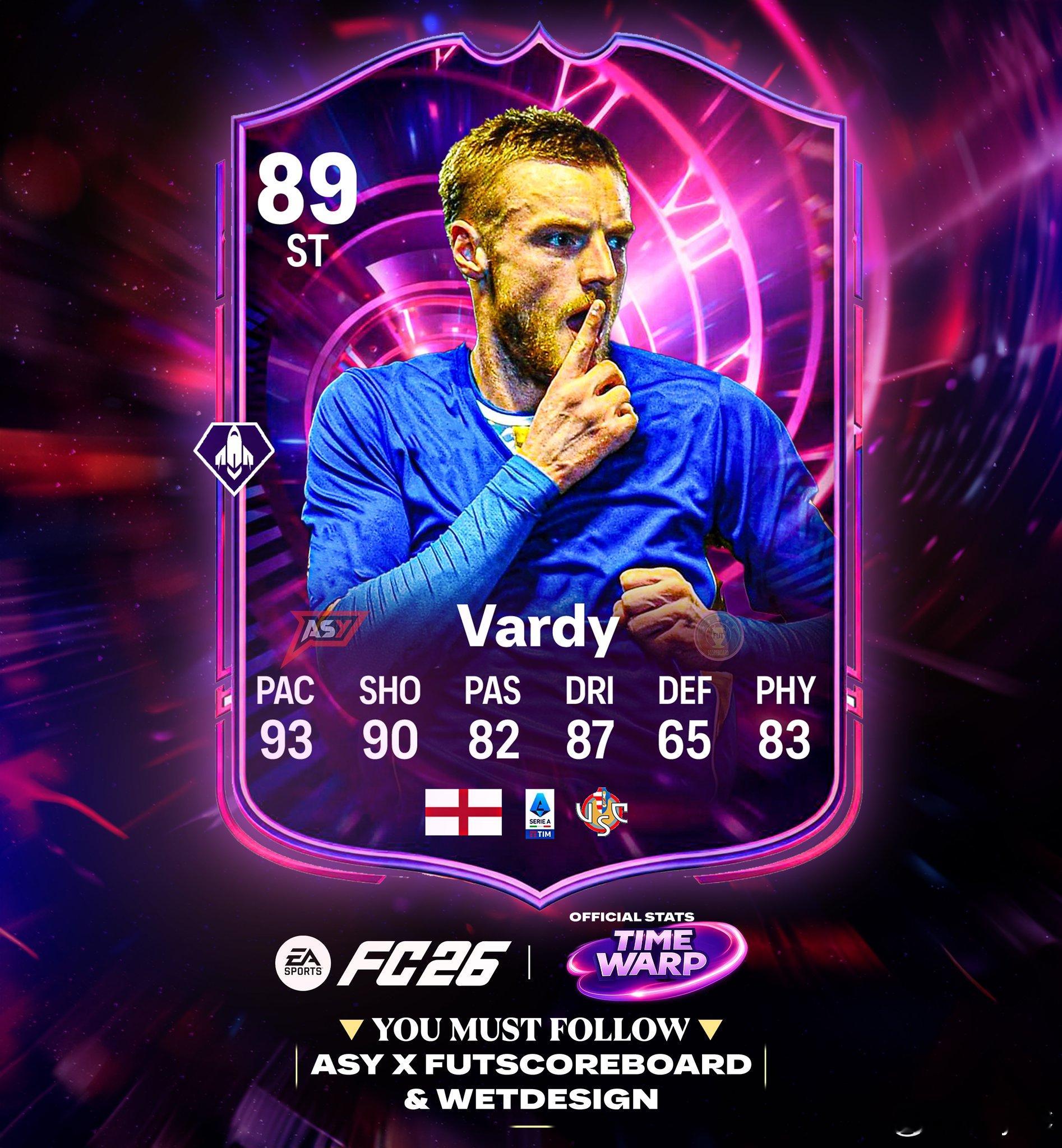 时空扭曲瓦尔迪的正式数据。FC26