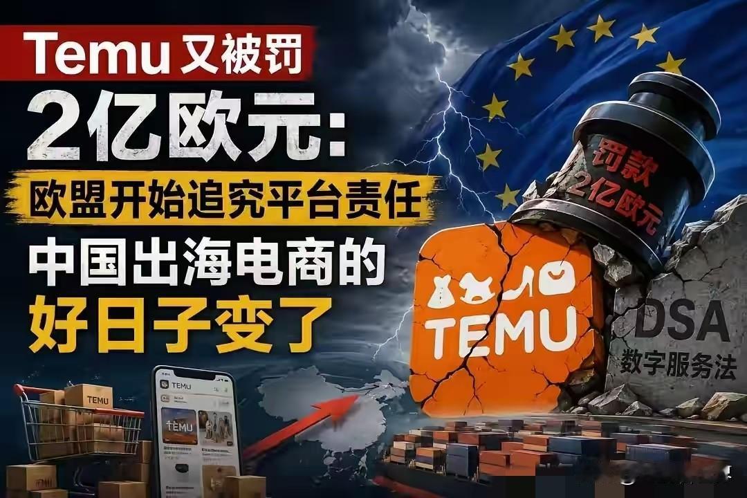 5月28日，我国某跨境电商平台被欧盟罚款2亿欧元，折合人民币15.7亿元。令人惊