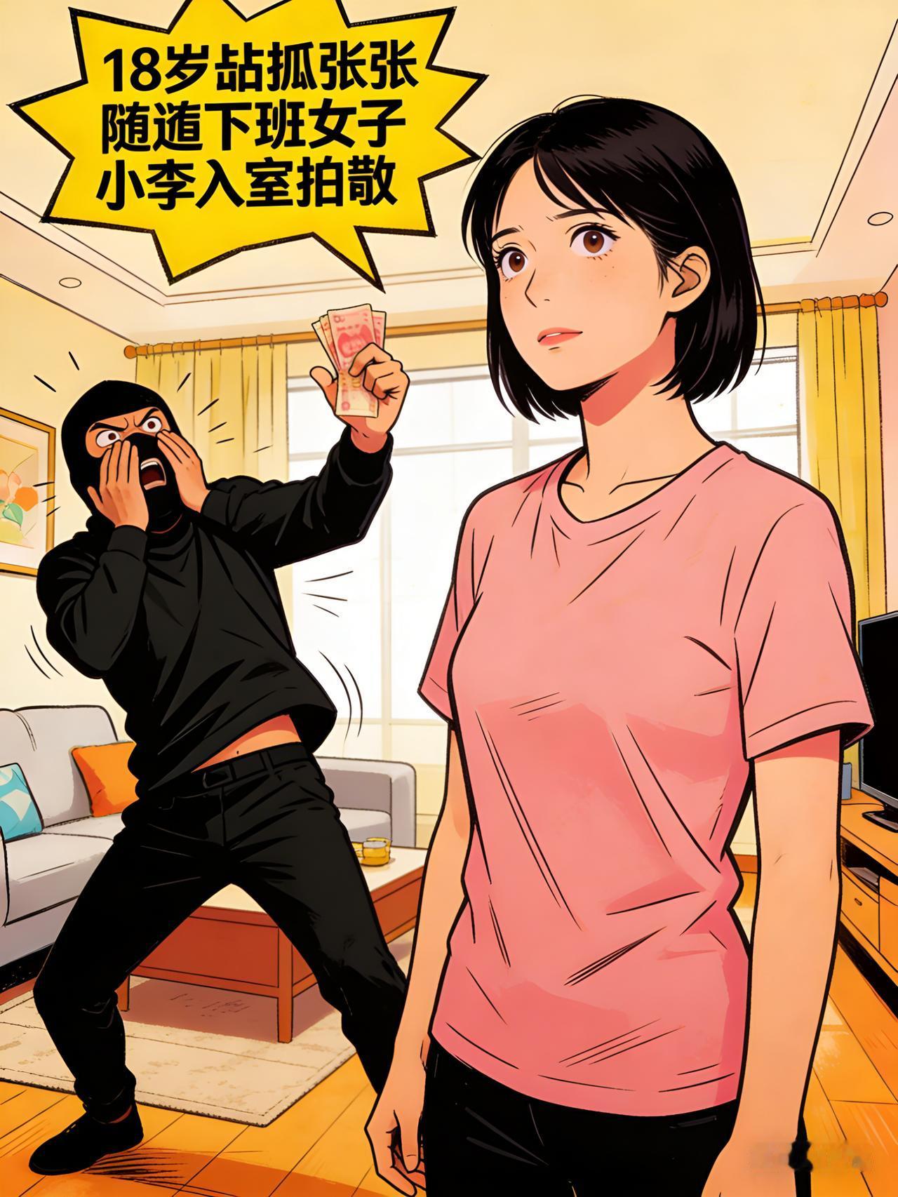 女子遭入室抢劫一巴掌扇退劫匪，18 岁男子尾随女子入室抢劫，被害人反手扇脸吓退嫌