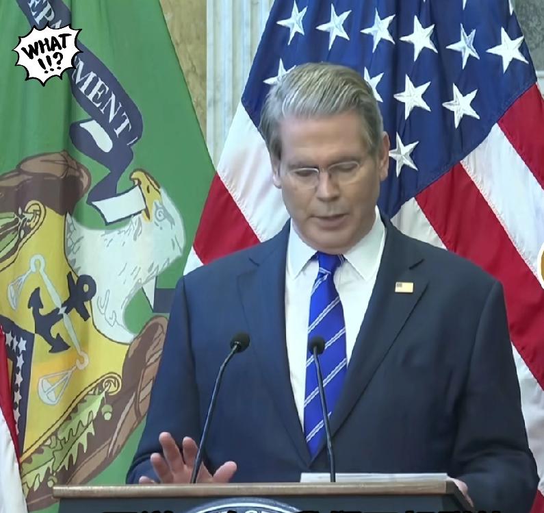 快讯！快讯！
美国财政部长表示

据央视新闻等媒体报道，美国财政部长贝森特在11