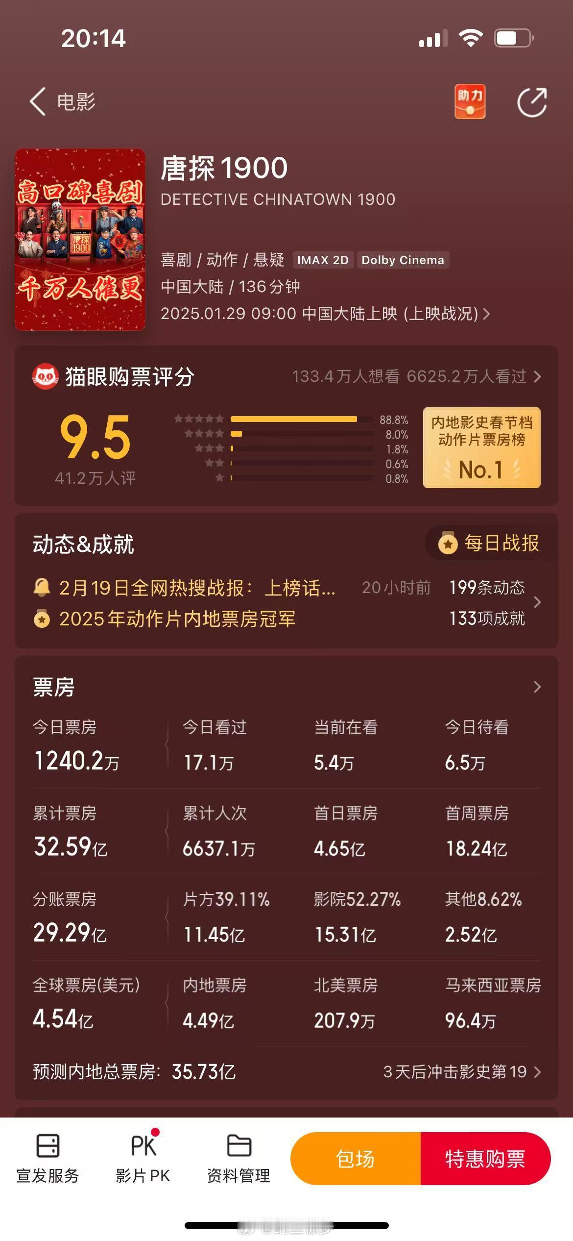 不知不觉，《唐探1900》的票房已经逼近33亿，已经十分接近《唐人街探案2》33