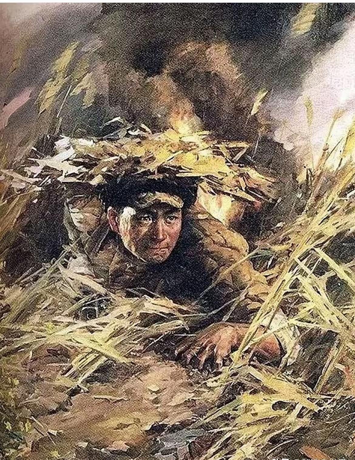 邱少云，执行潜伏任务时，为不暴露目标，忍受美军燃烧弹的火势，直至壮烈牺牲。杨根思