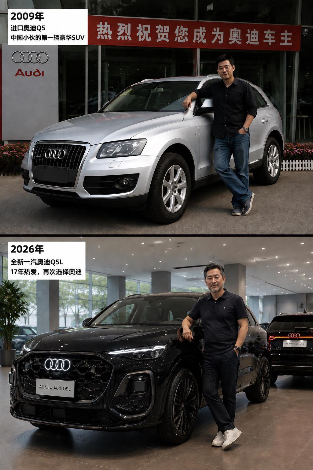 2009年买进口奥迪Q5，17年后换上全新一汽奥迪Q5L，这就是坚持的意义奥迪 