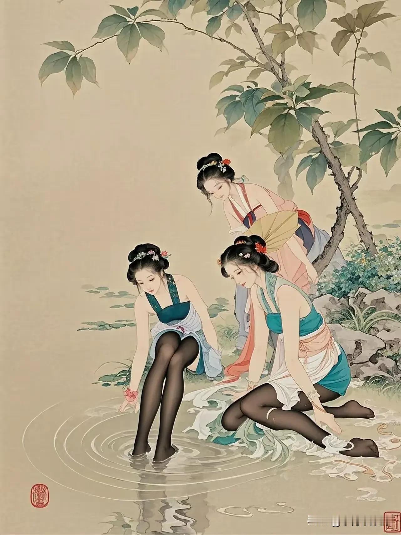 如果古代有丝袜，你也看不到，因为古代女人穿的衣服连鞋子都看不到，别说腿了！