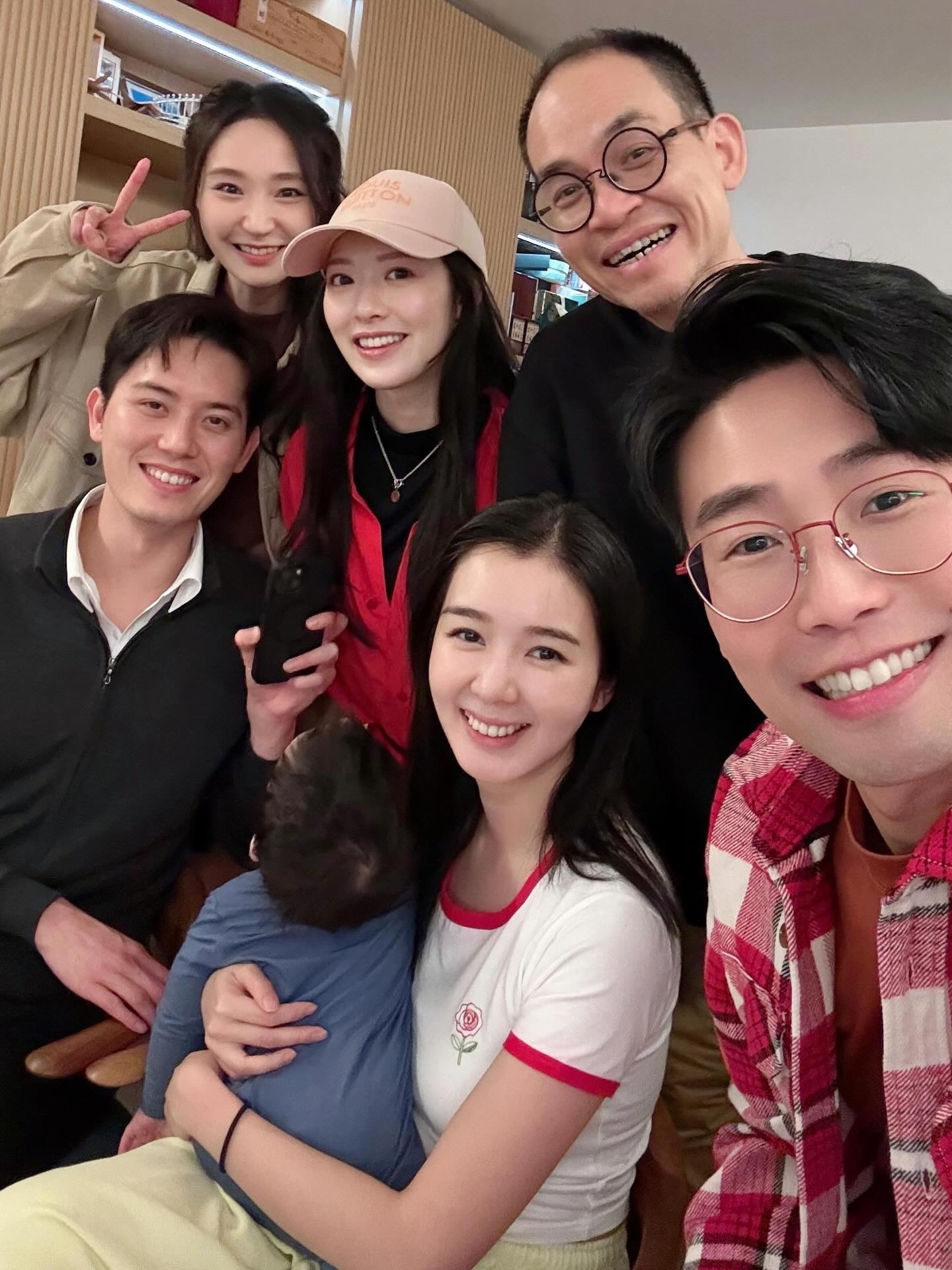 冯盈盈、麦明诗、陆浩明新年聚会 