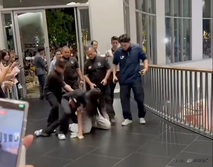 中国女粉丝泰国追星被锁喉时，泰国人在欢呼；被拖走时，泰国人在欢呼；以此嘲笑“南京
