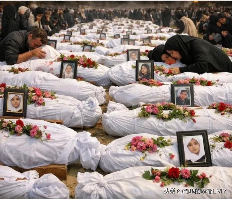 伊朗为168名被美国以色列法西斯炸死的小学生举办葬礼。骂内塔尼亚胡、特朗普一句畜