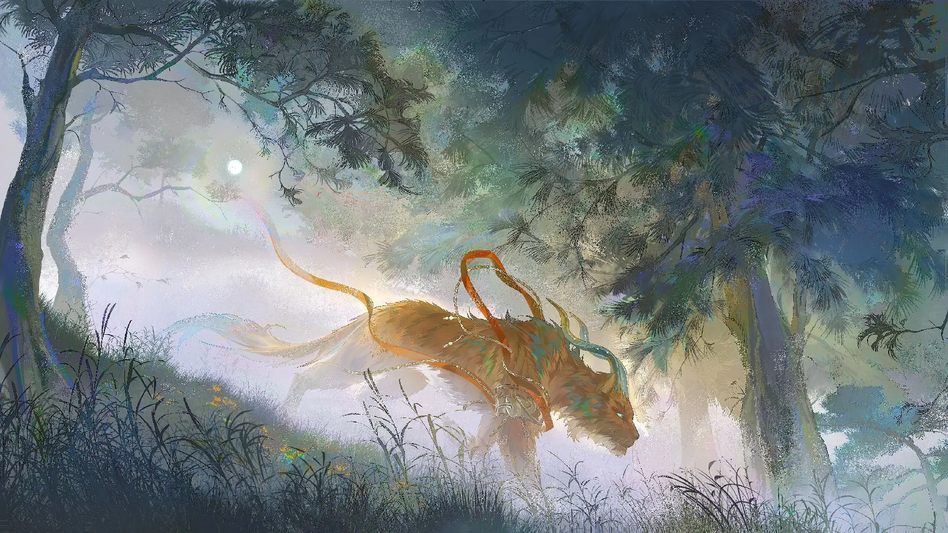 ✨✨。给绘旅人画的兽兽们可以发了！诶感谢项目组给我机会让我画这种，俺完...