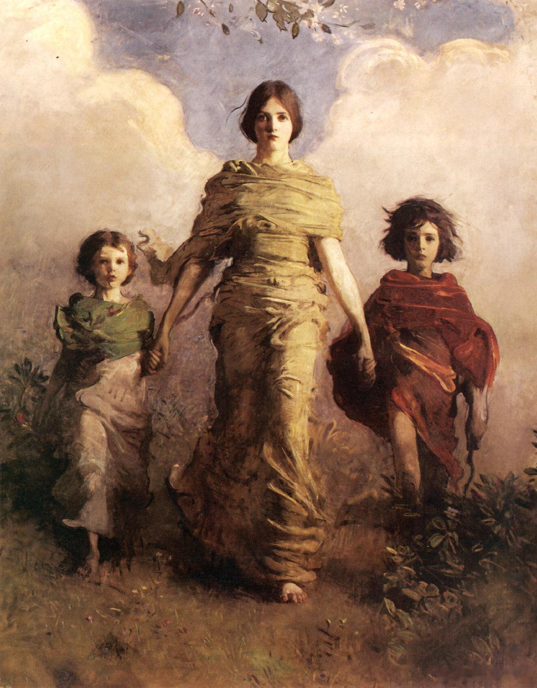 #西洋历史文化鱼缸[超话]# 美国画家Abbott Handerson Thay