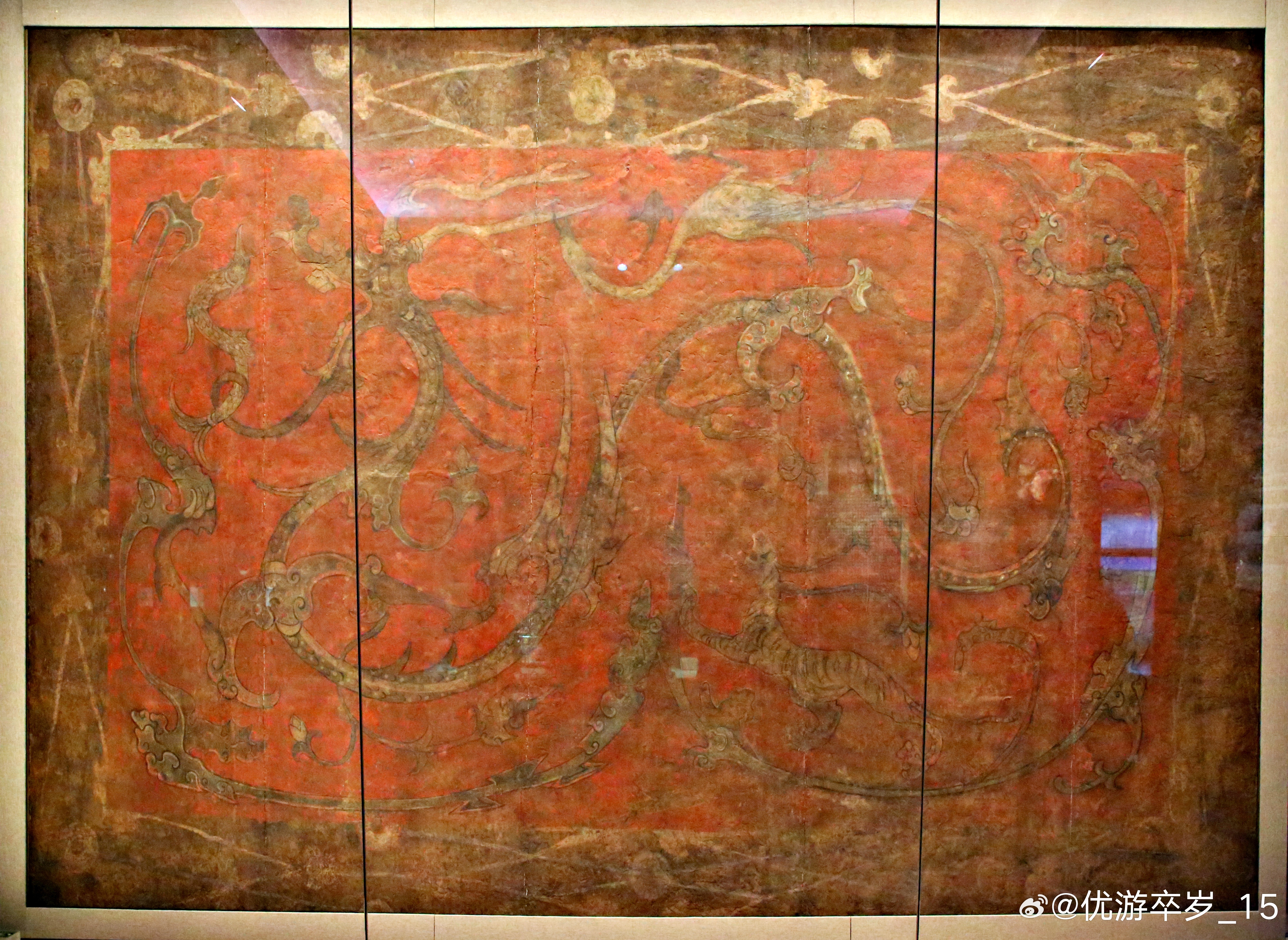四神云气图壁画西汉早期河南博物院藏1987年揭取自河南商丘永城芒砀山柿园汉墓的主