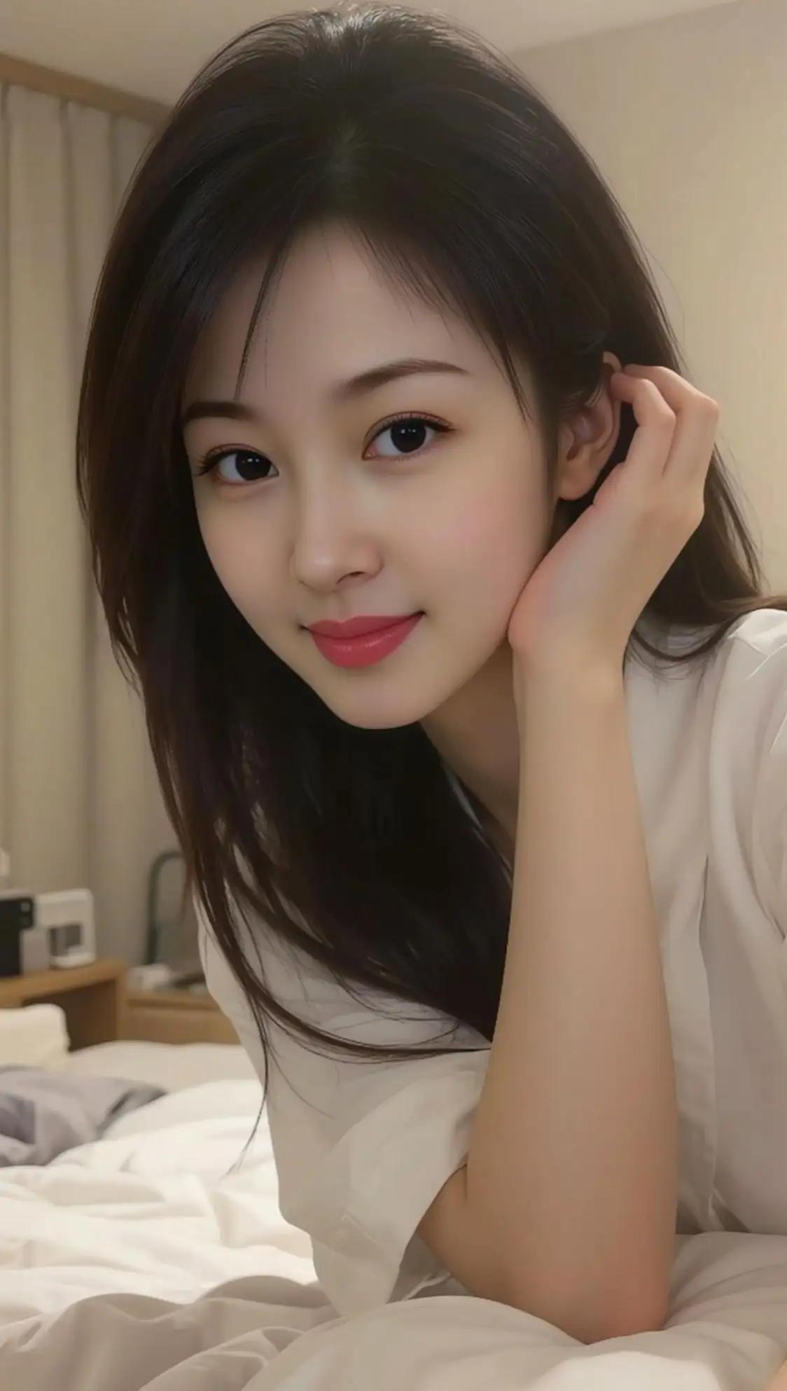 甜美笑容，温柔眼神，少女心满满的一天！🌸💖