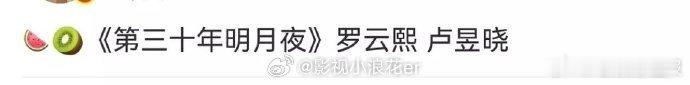 《第三十年明月夜》网传罗云熙、卢昱晓挑大梁，罗云熙演技细腻，卢昱晓形象贴合角色，
