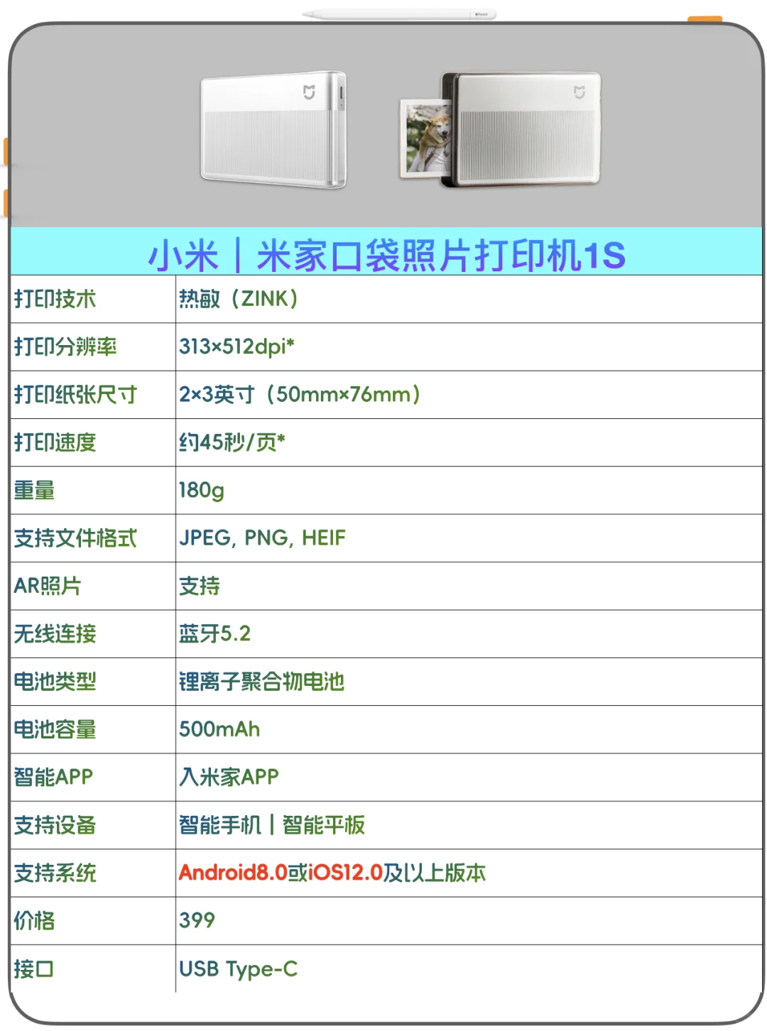 小米口袋照片打印机｜拍立得｜给你们整理好了