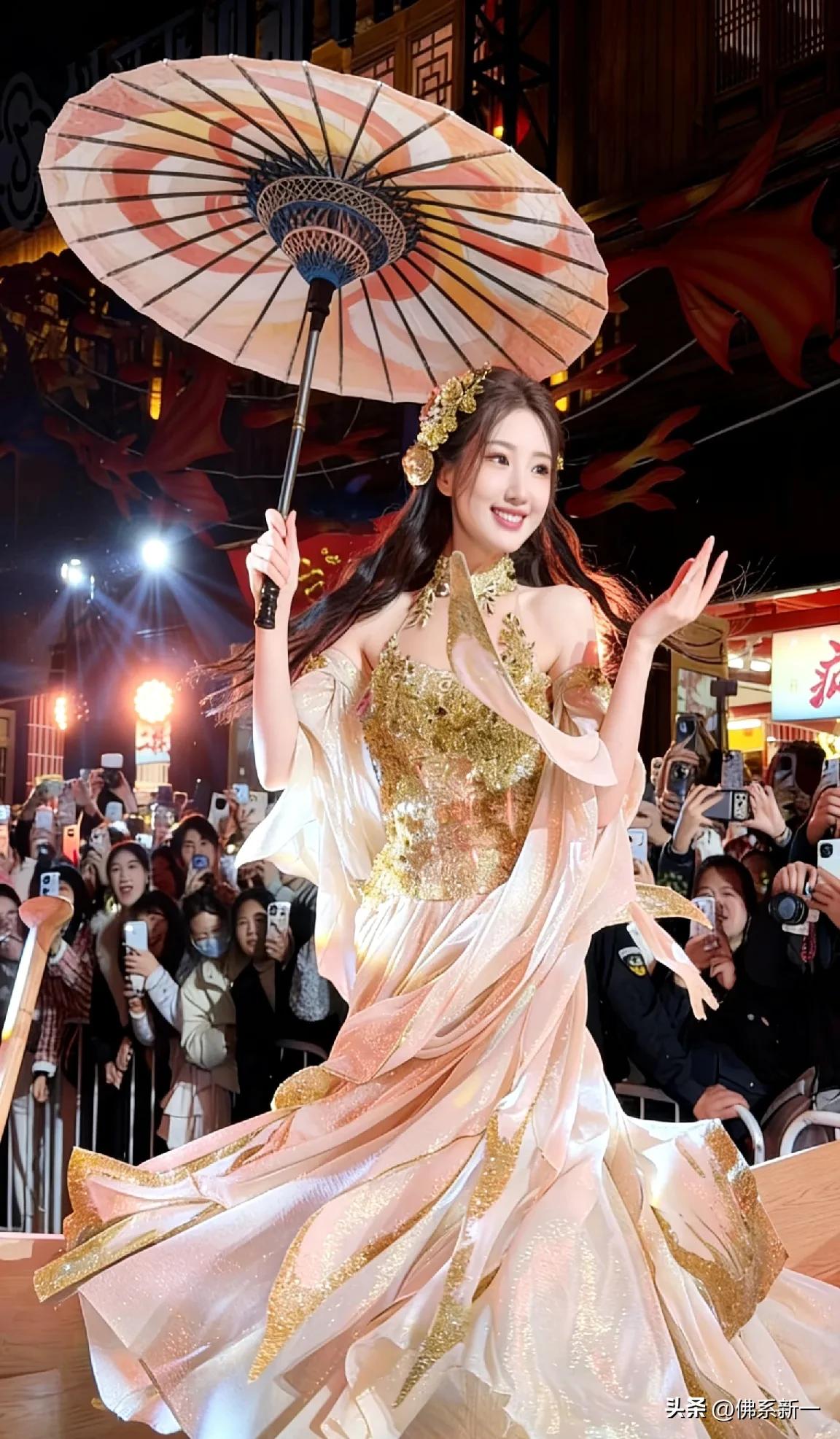 不是我说
福州这一次真来了位天仙啊[爱慕]
元宵夜38岁毛晓彤乘着花船，翩然起舞