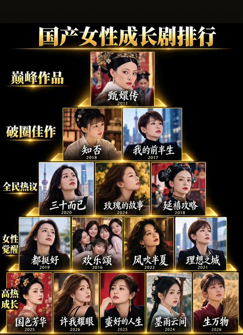 国产女性成长大女主电视剧排行榜 你认可吗 ​​​