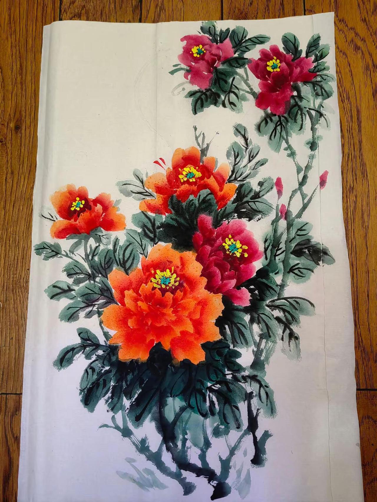 花开富贵吉祥如意送给你，祝你幸福快乐！，