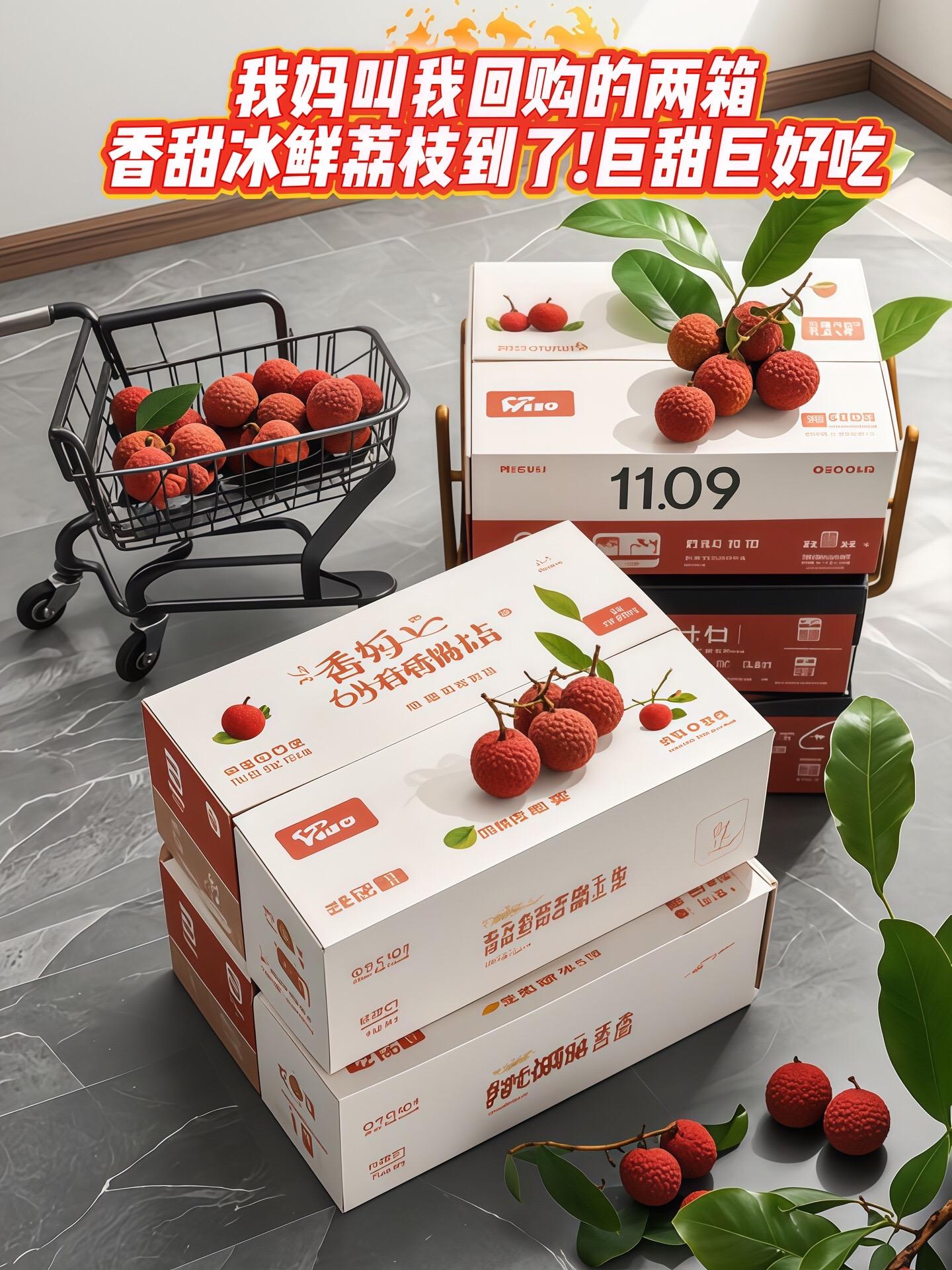 妃子笑荔枝，核小肉厚，粒粒爆汁！独特的品种让每一颗荔枝充满自然的甘甜，回味无穷