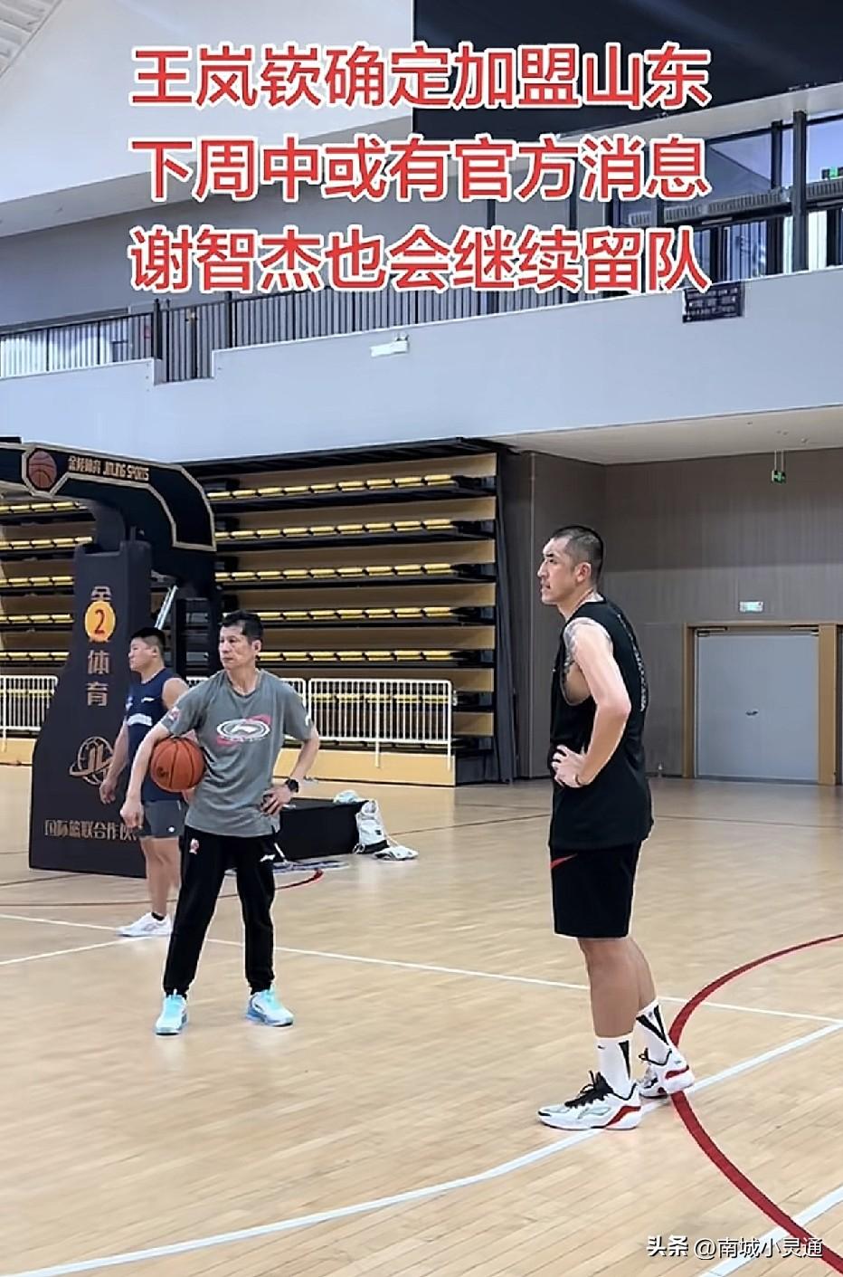 山东高速男篮好消息，王岚嵚确实加盟了，下周官宣。还有一个就是我们的状元谢智杰继续