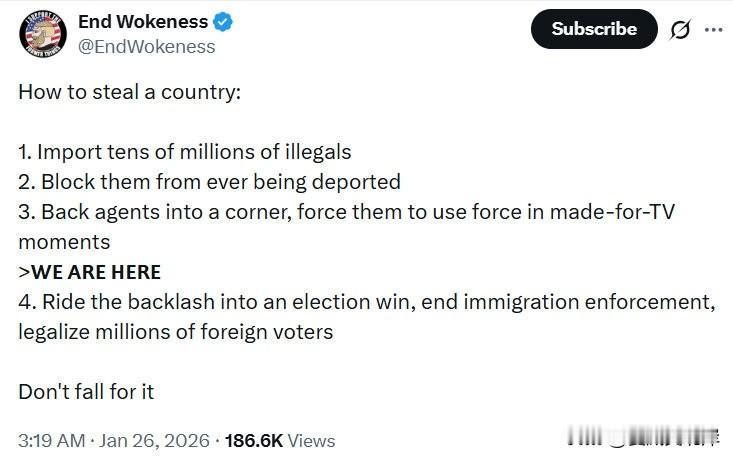 如何窃取一个国家：

1. 引进数千万非法移民
2. 阻止他们被驱逐出境
3. 