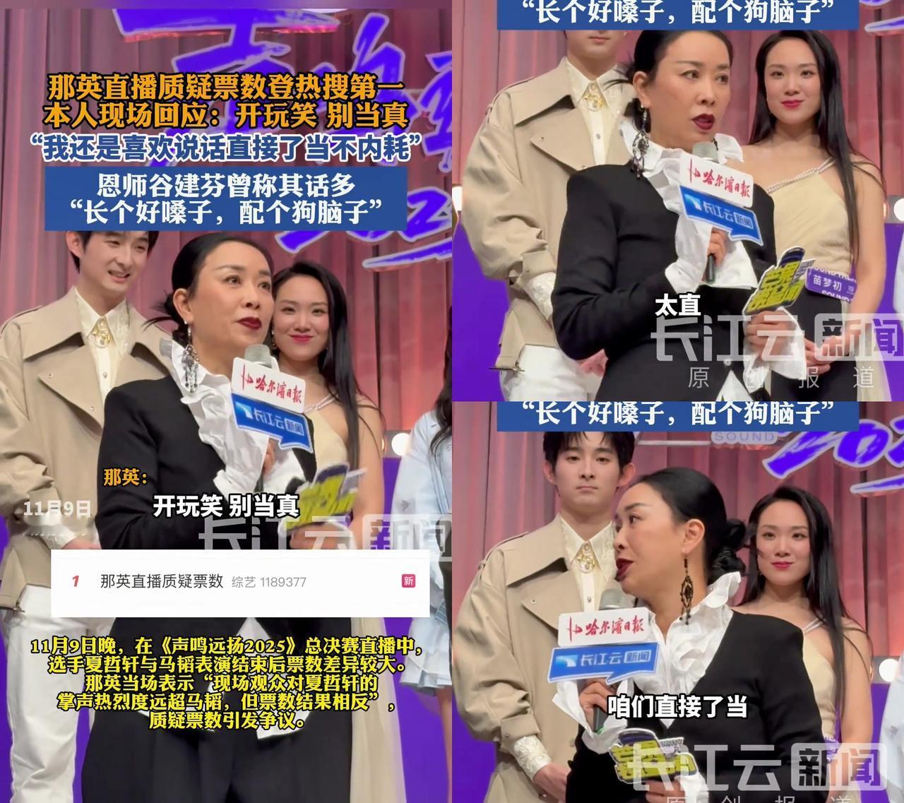 那英又犯轴了？直播怼票数，大家居然集体喊“干得好”！

《声鸣远扬2025》